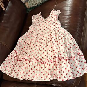 Pink Chicken Red Heart Kids Dress